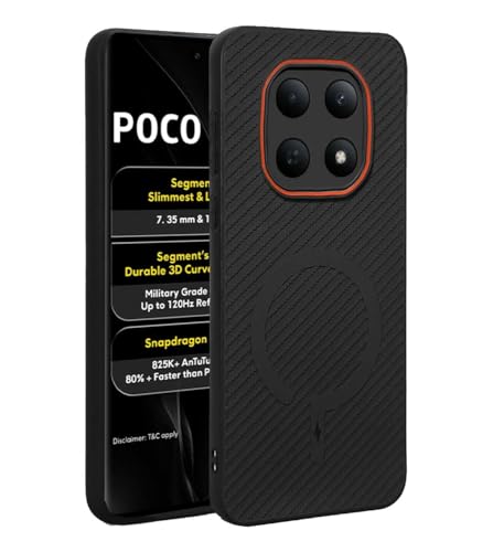 Image of Back Cover Case Compatible with for Redmi Note 15 5G | Poco M8 5G Shockproof Military Grade Protection | Micro-Fibre Cloth On Inner Side | Anti-Slip Grip for Redmi Note 15 5G| Poco M8 5G