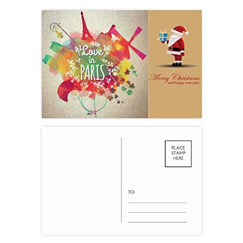 Cartes postales Tour Eiffel Père Noël Mark City pour réchauffer les cœurs