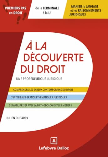 livre A la découverte du droit - Une propédeutique juridique