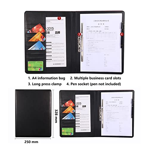 Agenda folio conférence folder noir format A4 compartimenté - 4