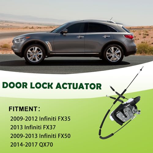 Image of Door Lock Latch Actuator Assembly Rear Left Side Compatible with 2008-2013 Infiniti FX35 FX37 FX50 2014-2017 QX70 Replaces 82501-1CA0A 825011CA0A