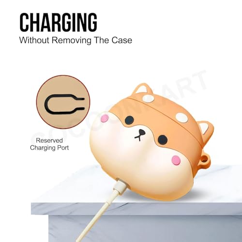 Image of Cartoon Silicone Case Cover for Samsung Galaxy Buds Core (2025) (Shiba Dog)