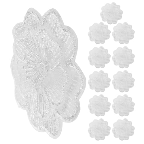 POPETPOP Parches de Organza Floral Adhesivos 12piezas para Ropa Acabado Lujoso y Uso Versátil Adecuado para Disfraces de Escenario y Pantalones