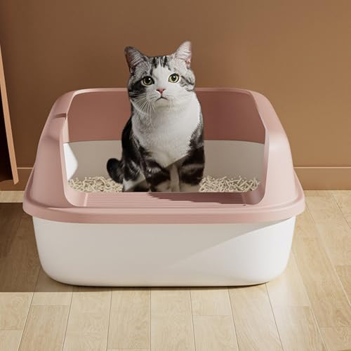 猫用トイレ本体 お留守番 半密閉式 倒れにくい 掃除簡単 足腰の負担も軽減 足に砂残らない ハイキャット ゆったり広々 防水 お手入れ簡単 飛散防止 オープン 大きめ 快適ワイド 漏れ防止 半密閉式【?奢グリーンB】長さ41cm