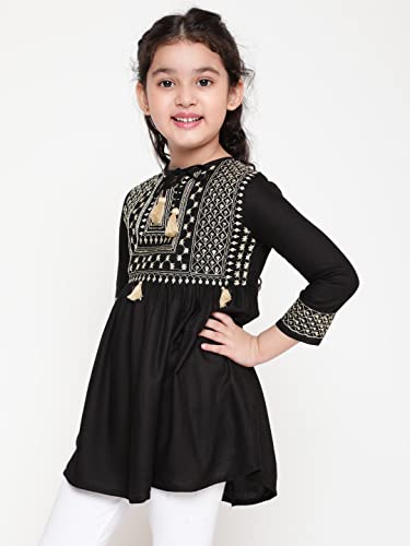 Image of NIYA Girls Party Embellished Embroidered Festive Casual TOP