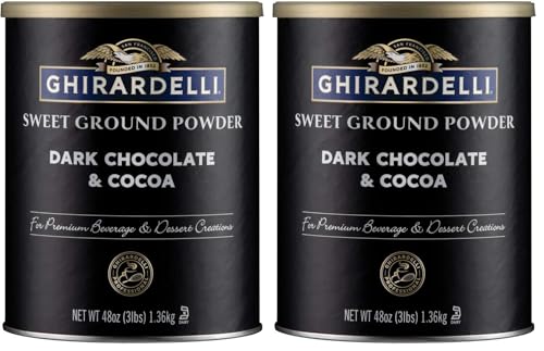 Image of Ghirardelli Dark Chocolate & Cocoa - Sweet Ground Powder, Chocolate, 3 Lb (Pack of 2)