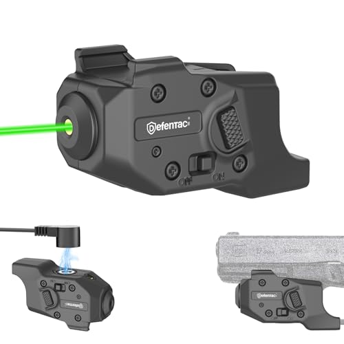 DEFENTAC Green Laser Sight is Exclusive Compatible with Glock Gen3 17/19/21/22/30/31 Gen4/5 17/19/20/21/22/23/29/32/35 Only, Momentary and Strobe