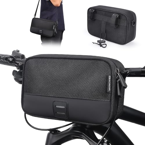 GXCROR Lenkertasche Fahrrad, 2.4L Fahrradtasche Lenker für Rennrad Mountainbike E-Bike Radfahren Reisen