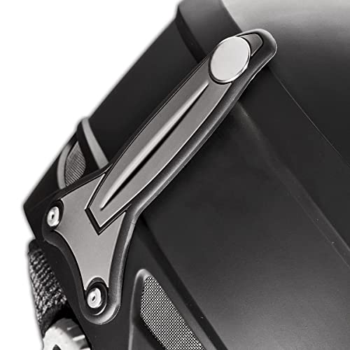 BLACK CREVICE Casco da sci Ischgl I Casco da sci antiurto dal design sportivo in diversi colori I Casco da sci Uomo & Donna I Casco da snowboard I Casco da sci traspirante I Regolabile (L, Nero) - 10
