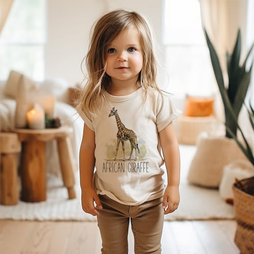 African Giraffe Toddler Shirt - Cute Educational Giraffe Animal Species Kids Safari Clothing - Natural Boho Toddler & Youth Tee4