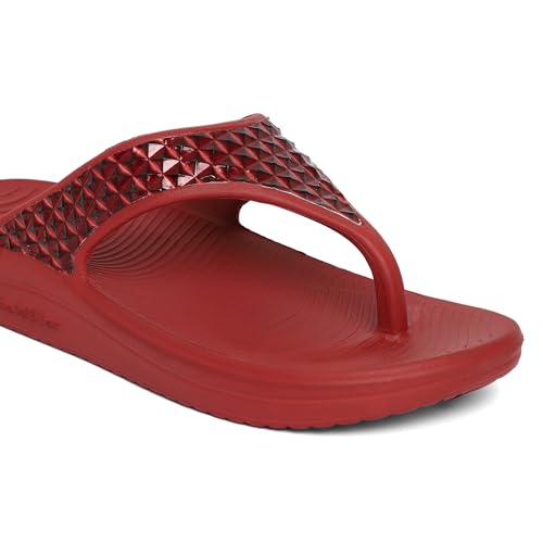 Image of GOLDSTAR SASHA-02 Red Comfortable EVA Waterproof Slippers Flip Flops Chappals Cushioned Sliders Daily Use Slipper Slip-On Slipper /Sliders For Women