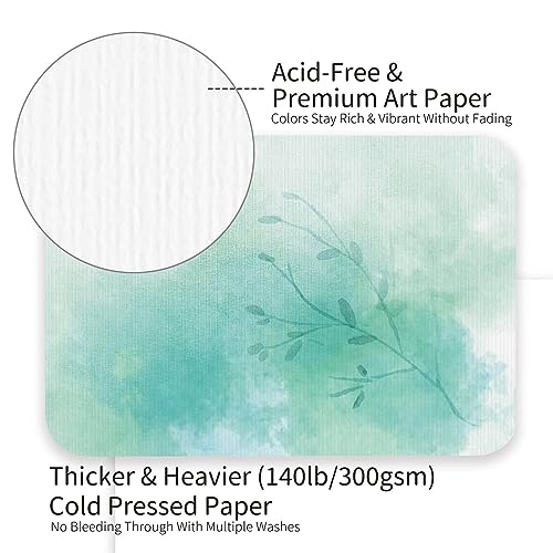 Funto Blank Watercolor Paper Postcards, 50 Cards, 4x6, 140lb/300gsm, Acid-Free Heavyweight Art Paper for Thank You Notes & Greeting Cards - Thumbnail 4
