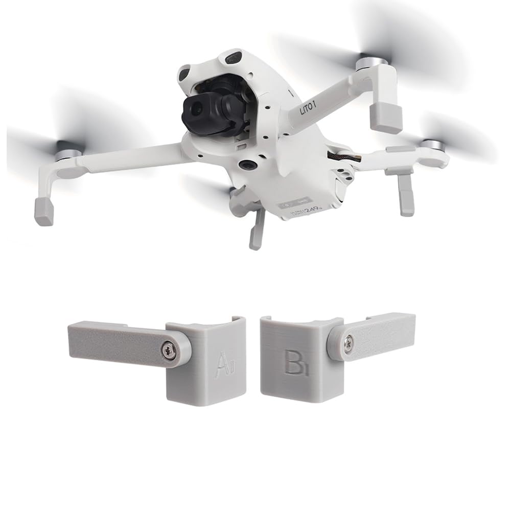 Front/Rear Extension Leg for DJI LITO 1 / X1, Foldable Landing Gear Extender, Lightweight Heighten Legs Skid Pad Anti-Scratch Bottom Protection Accessories (Rear Extension Leg)