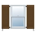 Atlantic Architectural All Louver, Louver Colonial Shutters (Per Pair), 13"W X 49"H, Federal Brown