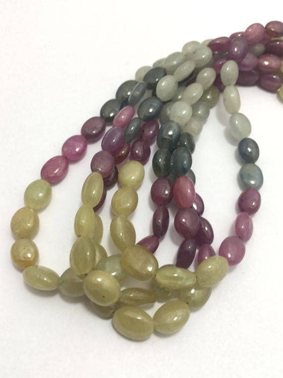 Multi sapphire beads lot de perles précieuses pour créer un cadeau d'anniversaire mémorable