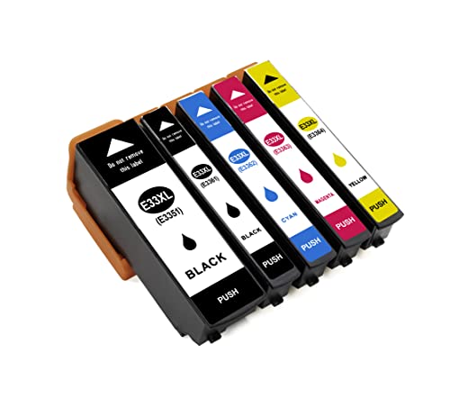 ESMONLINE 5 er Set kompatible Druckerpatrone ersetzt Epson 33XL T3345 Orange Epson Expression Premium XP-7100 XP-900, XP-830, XP-540, XP-530, XP-645, XP-640, XP-635, XP-630