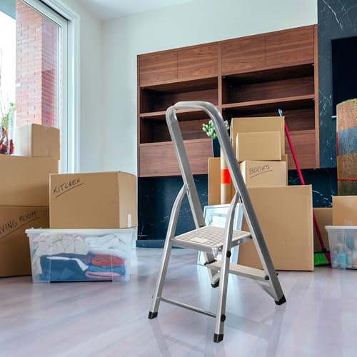 Escalera hjh OFFICE 801102 de aluminio con 2 peldaños, modelo Solid I 6