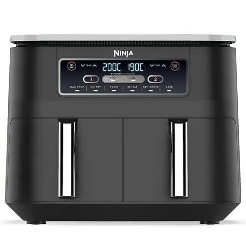 Image of Ninja Foodi Dual Zone Air Fryer AF300IN| 7.6L Dual Drawer Air Fryer| Max Crisp 240C| 6 Cooking Functions - Air Fry, Roast, Bake, Reheat & Dehydrate| Variable Airflow 1200-2600 RPM|PTFE /PFOA /PFASFree