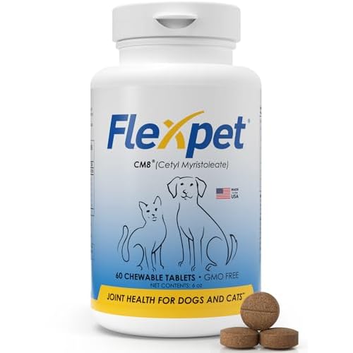 Hip & Joint Supplement for Dogs & Cats with Cetyl Myristoleate, Glucosamine, Collagen, MSM – Advanced Joint Support for Mobility, Senior Pets, Small & Large Breeds – 60 Tablets (Pork Liver)