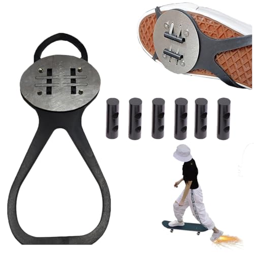 Copertura per scarpe in pietra focaia scintillante, per skateboard e moto, strumento per la scintilla di attrito della bicicletta, accessori per skateboard, copriscarpe a pressione per freno a pedale