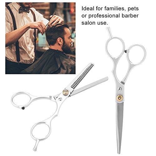 Conjunto de tesouras finas de corte de cabelo em aço inoxidável, salão de barbeiro, tesoura profissi