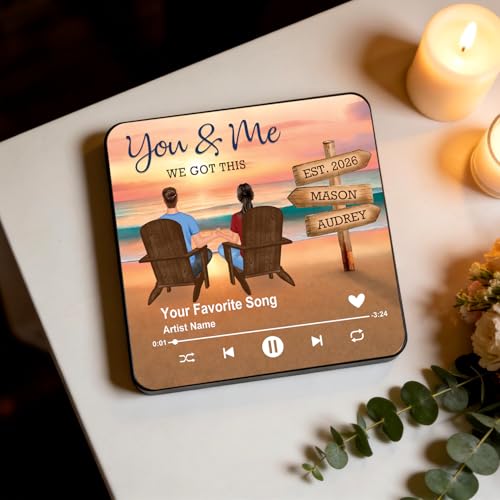 Imán decorativo de música personalizado para pareja miniatura 3