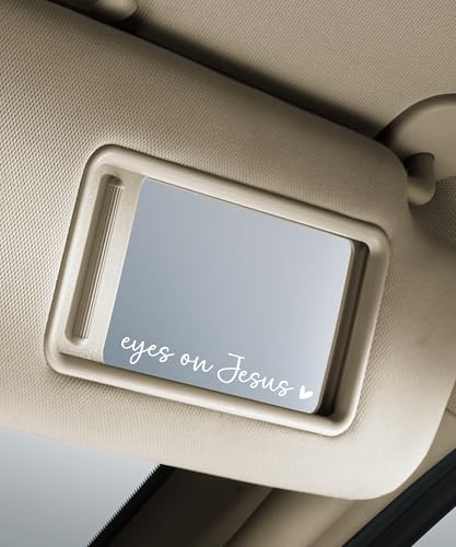 Image of SCUARI 2PCS Car Stickers,Christian Car Decals,Jesus Stickers for Cars,Car Accessories Rearview Mirror Decal,Vinyl Tumbler Affirmation Reminder Faith Religious Sticker,Fit for Most Cars (White)
