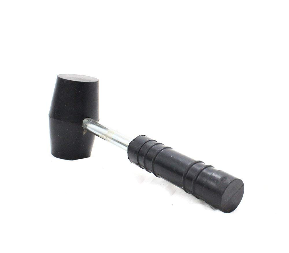LOVELY® 1.5 inch Diameter Rubber Mallet Hammer With Steel Handle For Soft Impact And No Damage 2