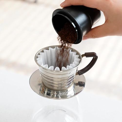 Image of watchget Premium Non-Woven Wave Coffee Filter Papers 1-2 Cup Size 155 Perfect for Most Pour Over Coffee Dripper Brewers,50 Count Disposable Paper Filters