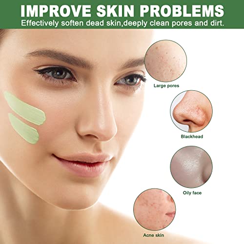 Brouyoue 2Pcs Green Tea Clay Stick Mask,Blackhead Peel Off Mask,Purifying Clay Facial Mask,Face Moisturizes Oil Control,Deep Clean Pore,Improves Skin For Women Men All Skin Types (2Pcs-Green Tea) #TOP3