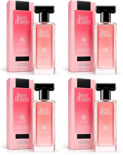 Image of AVON Sweet Honesty Cologne for Women - Fresh Cedarwood Long Lasting Perfumes for Women - Clean Floral Women's Fragrances with Rose and Lily, 1.7 fl oz - Designer Womens Perfume Gift (Pack of 4)