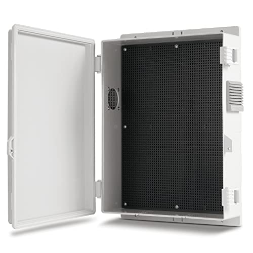 Image of Namunanee Outdoor Electrical Junction Box, ABS Water Resistant Enclosure with Internal Mounting Panel & Hinged Cover, 15.7 inch H* 11 inch L* 4.1 inch W