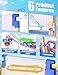 JOYOOSS Easel for Kids Art Easel Kids Easels for Toddlers,Wooden Kid Easel with Paper Roll - Adjustable Magnetic Double Sided Kids Dry Erase Board, Birthday Gifts for 1-12 Year Old Girls or Boys Blue
