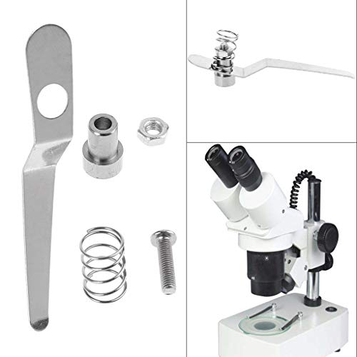 caralin Stainless Steel Specimen Presser Holder Slides Clips for Biological Microscope Accessories Parts Easy to Install