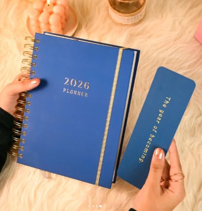 Image of Cobalt Edition Planner with Bookmark | Planner Set Includes A5 Journal (22x17 cm) 228 Pages | 120 GSM | 250+ Stickers | Bookmark with Cover Box (The Cobalt Edition, Aesthetic Series)