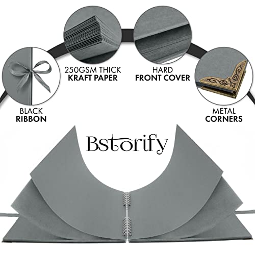 image for Bstorify Square Scrapbook Photo Albums 80 Pages (11 x 11 Inch) Grey Th