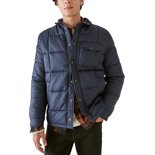 Veste chemise matelassée homme nylon contre le vent frais de mi-saison