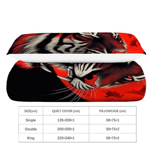 Linge de lit tigre imprimé 3D haute définition en microfibre douce - 4