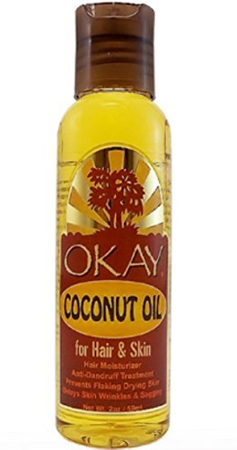 Okay Coconut Oil for Hair & Skin, 2 oz (Pack of 3)