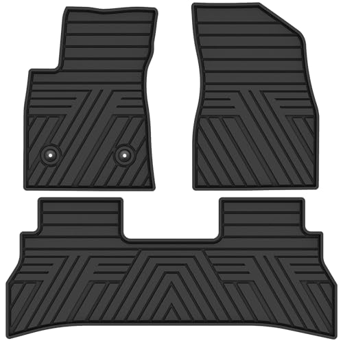 Rubber Floor Mats Fit for Chevy Chevrolet Trax 2024-2026 All Weather Car Mats 1st & 2nd Row Black