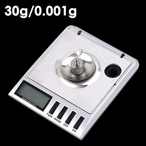 Electronic Multifunctional Weighing Scale,30g x 0.001g Precision Portable Jewelry Scale Diamond Gold Gram LCD Digital Balance Weight Accurate Measurement Scal (One Color)