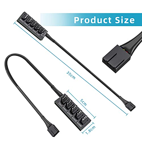 XTVTX 3PCS PWM Fan Hub, cavo di alimentazione