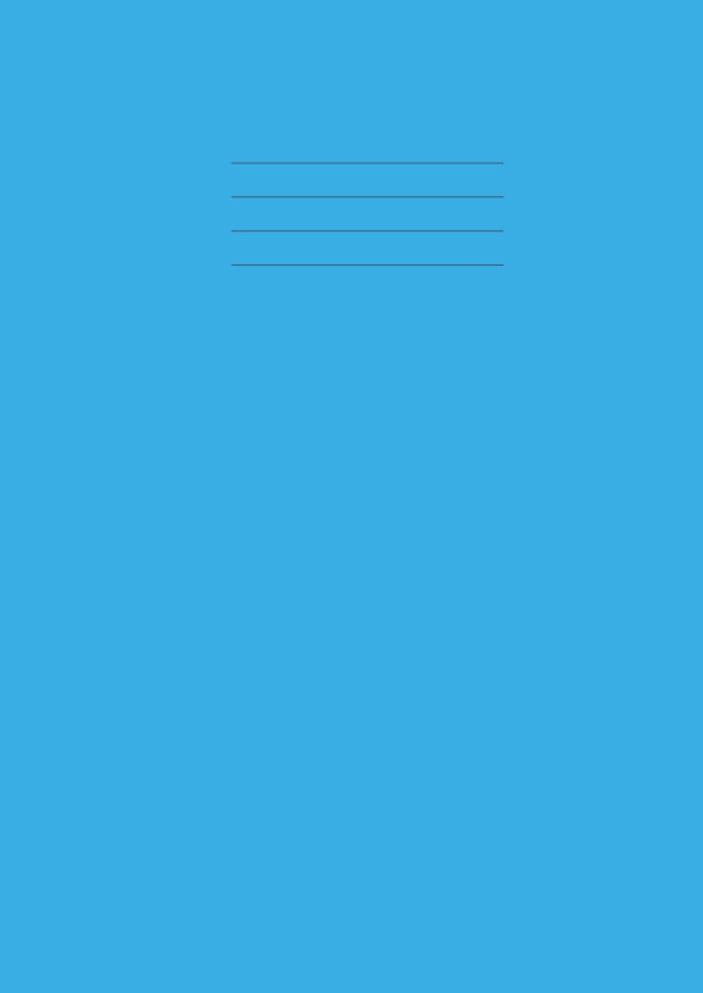 A4 Exercise Book: 100 Pages 90gsm, 8mm line ruled with margin notebook for Schools,Office and Homes - Light blue