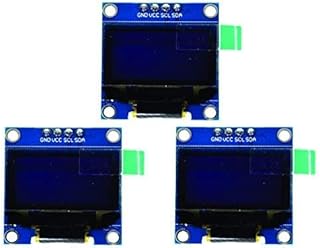 CANADUINO® 3 pcs OLED Display 128x64 Pixel 0.96 inch - I2C Bus - Compatible with Arduino STM32 NodeMCU ESP32