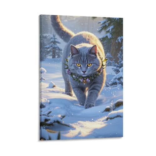 Chartreux murale affiche pour couloir et salon cosy 12x18inch