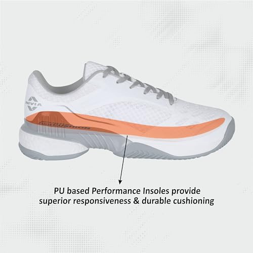 Image of Nivia Ray 3.0 Tennis Shoes for Men - Durable Non-Marking Sole, Lightweight Mesh Upper, Superior Grip & Cushioning, Ideal for All Court Surfaces