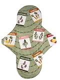 Wilde Maiden Co. 10in Handmade Reusable Pad, Reusable Sanitary Napkin, Seed Packs Print
