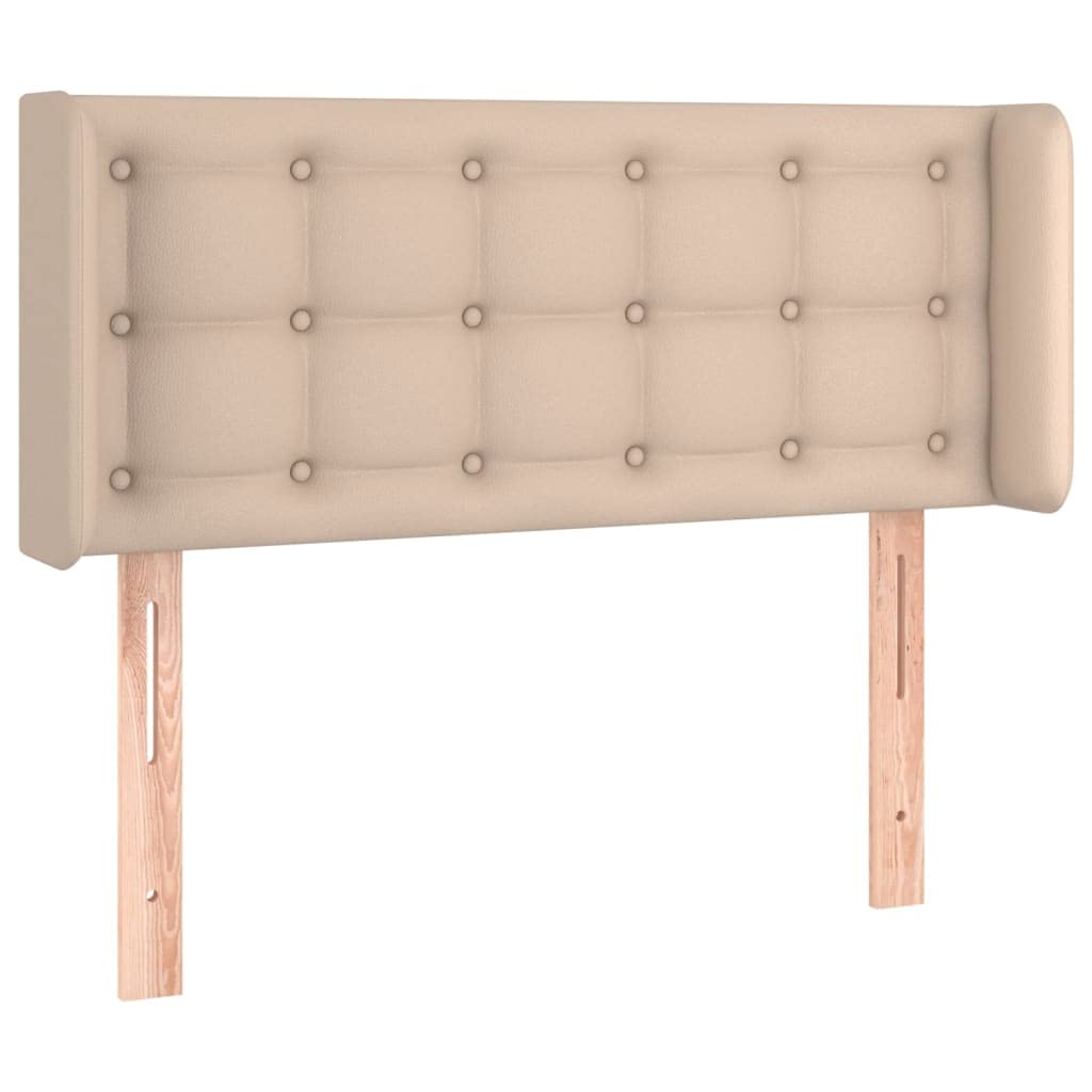 Cabecero de cama con orejas, 83 x 16 x 78/88 cm, piel sintética, altura ajustable, cómodo respaldo para dormitorio, habitación de invitados, habitación juvenil