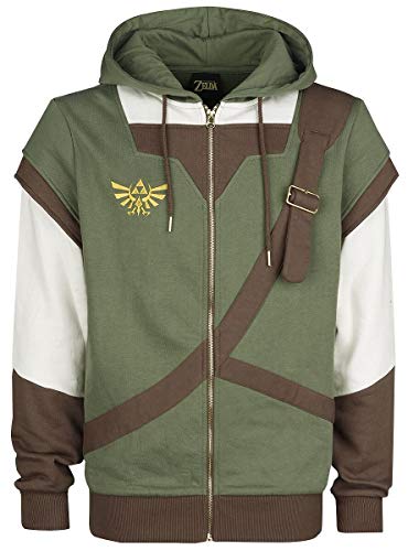 Zelda Link Novelty Men's Hooded Sweater Green-L