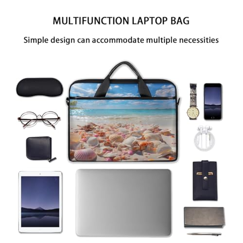 Bolso para laptop 15 pulgadas con diseño de conchas marinas miniatura 7